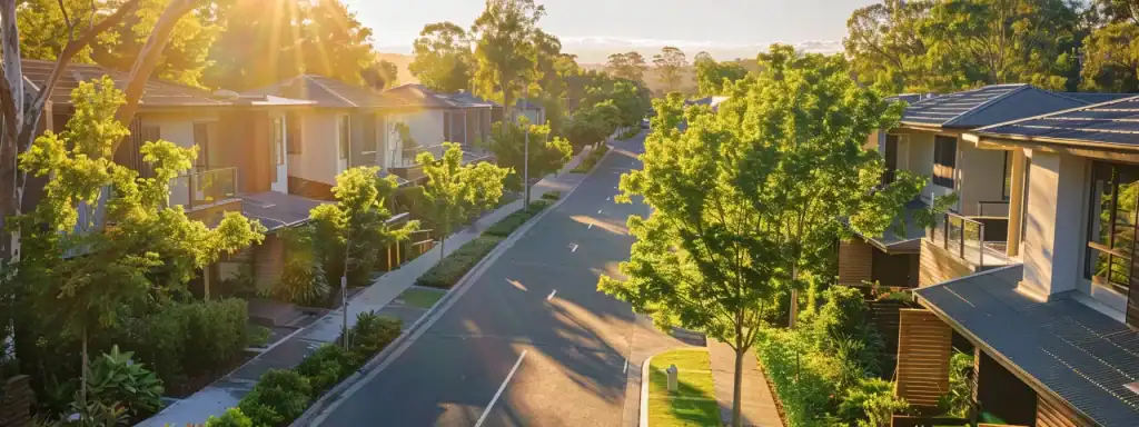 image of properties on residential street. tax guide for real estate llc