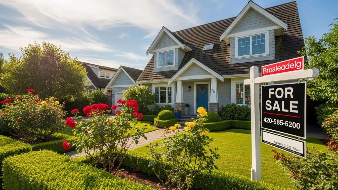 Inherited property with a for sale sign, illustrating the step-up in basis concept
